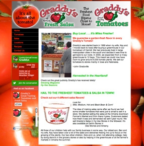 Graddy's Tomatoes & Salsa website